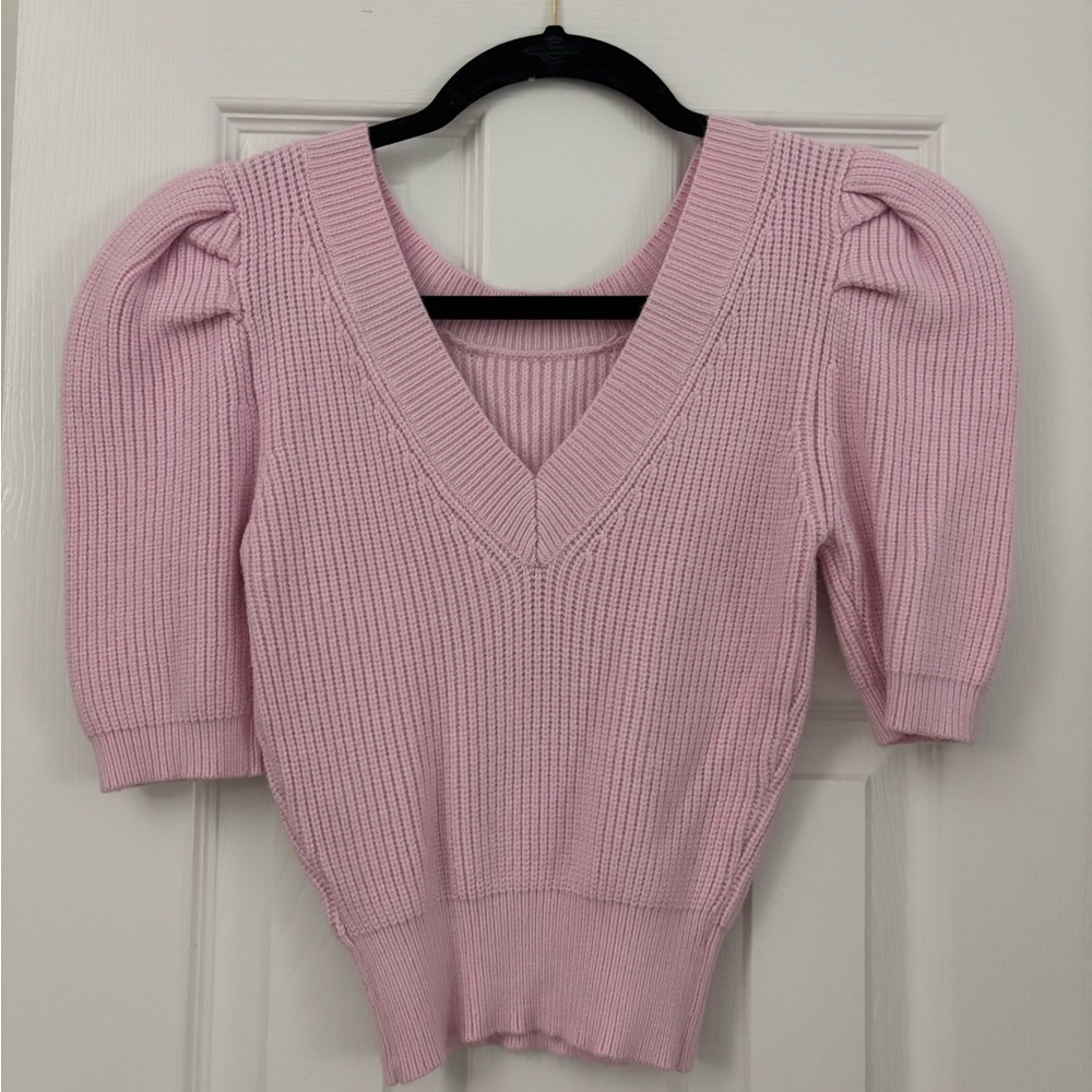 Astr Pink V-Neck Women's Sweater Top!